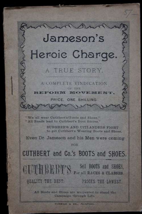 Jameson's Heroic Charge! (extremely rare booklet printed in Jo'burg in 1896!)