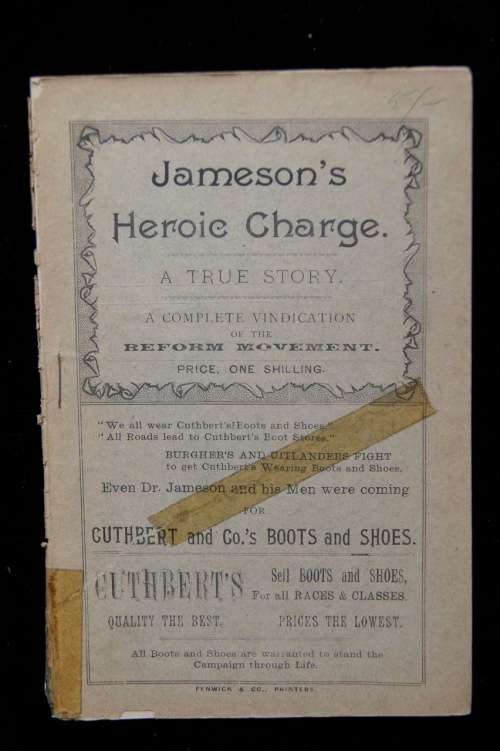 Jameson's Heroic Charge! (extremely rare booklet printed in Jo'burg in 1896!)