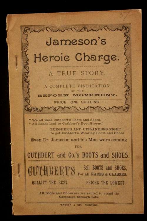 Jameson's Heroic Charge! (extremely rare booklet printed in Jo'burg in 1896!)