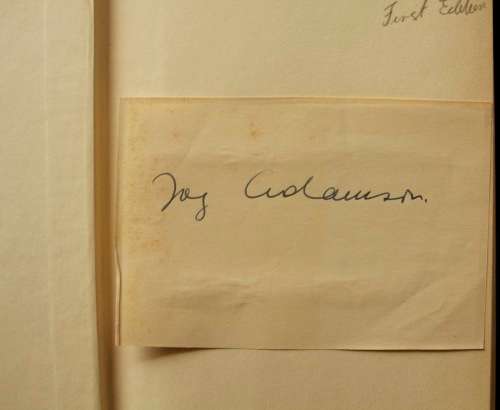 Born Free by Joy Adamson - first edition with signed slip inserted. Geteken.