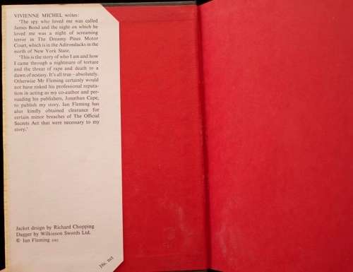 The Spy Who Loved Me by Ian Fleming - 1st.ed/6th impression