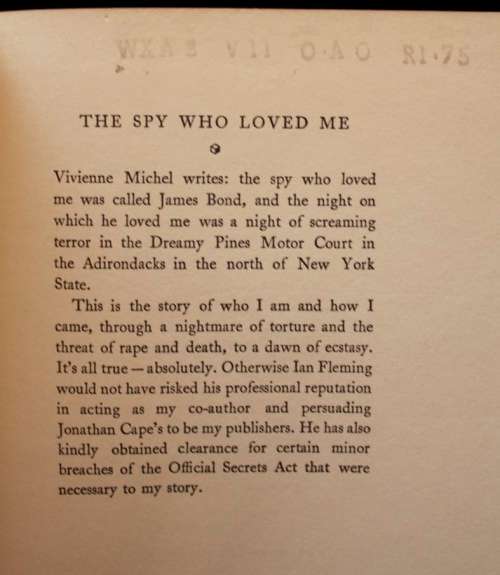The Spy Who Loved Me by Ian Fleming - 1st.ed/6th impression