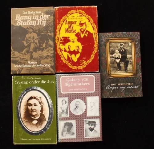 5 x Dot Serfontein boeke - drie is geteken