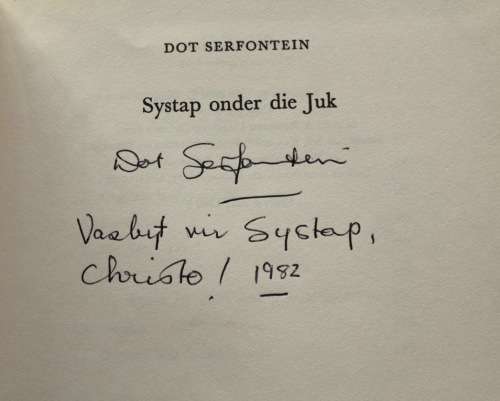 5 x Dot Serfontein boeke - drie is geteken