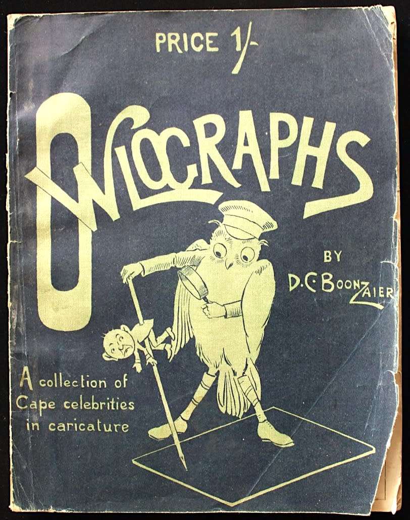 OWLOGRAPHS - A Collection of Cape Celebrities in Caricature (1901) by D. C. Boonzaier