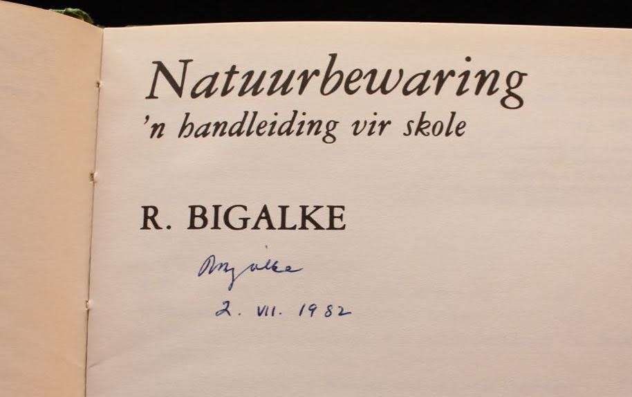 NATUURBEWARING - 'N HANDLEIDING  - R. BIGALKE - GETEKEN