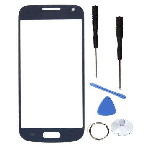 Black: Front Screen Glass Lens for Samsung Galaxy S4 Mini i9190 i9195 + Tools