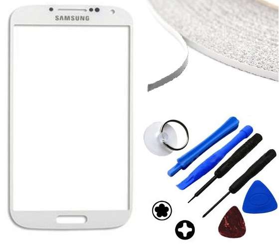 White Samsung Galaxy S4 SIV S 4 S IV i9500 Front Outer Glass Lens