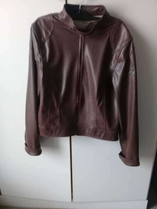 Brown leather jacket
