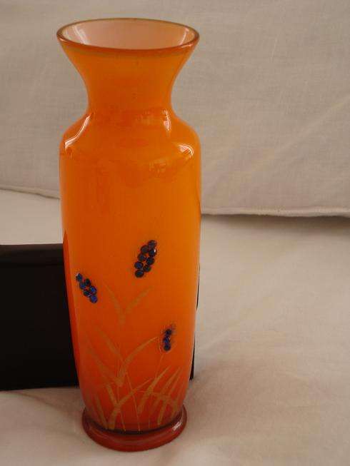 ORANGE GLASS VASE