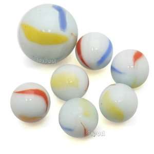 Small Glass Milky Marbles (40 per packet)