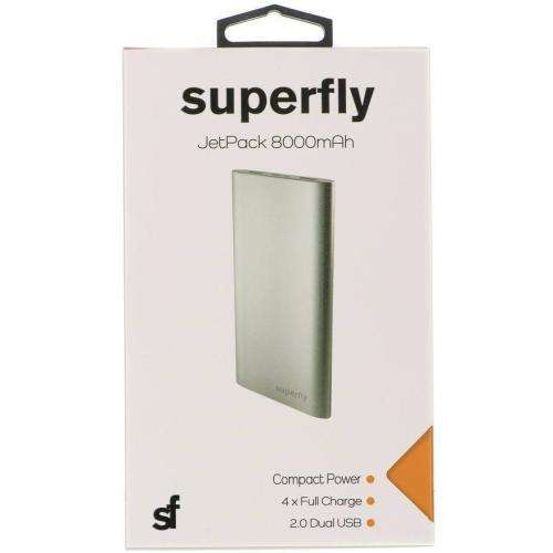 Superfly JetPack 8000mAh Powerbank | Aluminium | Black Friday Special