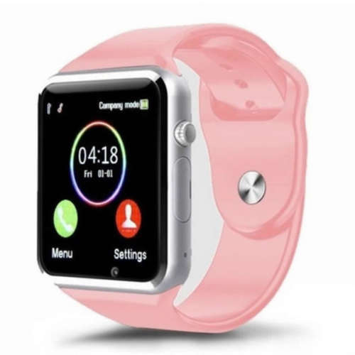 A1 Smart Watch phone with Bluetooth - support SIM card and TF Card - ( Pink)
