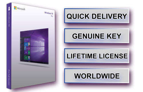 Windows 10 Pro (ORIGINAL NEW KEY) (32/64Bit) for 1 PC AUTHENTIC WINDOWS!!
