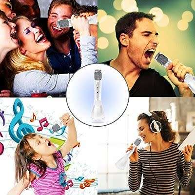 Microphone Portable Wireless Karaoke Machine , Mini Handheld Cellphone