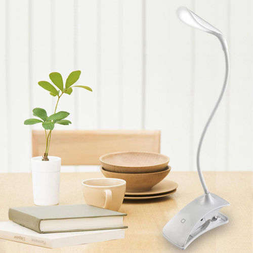 Touch Sensor 14LED Clip-On Desk Table Dimmable Reading Light Lamp K
