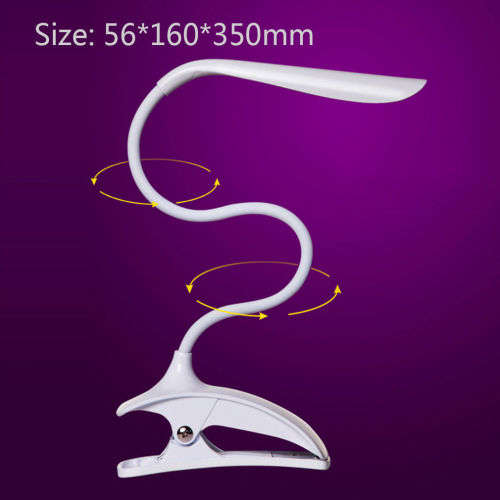 Touch Sensor 14LED Clip-On Desk Table Dimmable Reading Light Lamp K