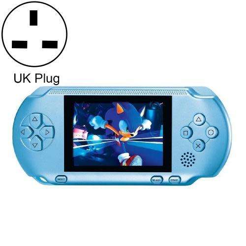 Portable Game Console with 1 Game Cards Built-in 999999 Random Games US Plug (turquoise)