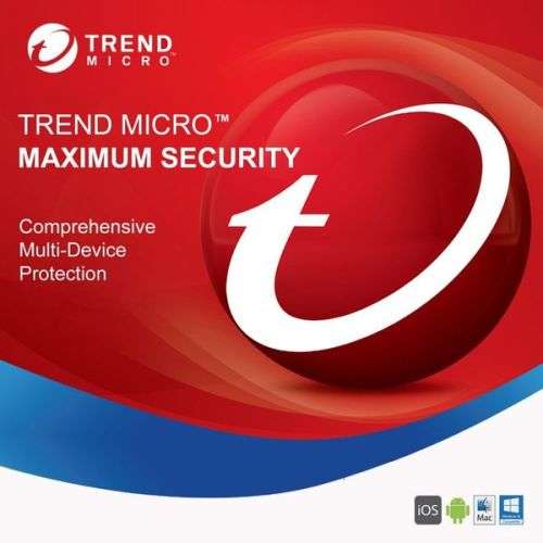 Trend Micro Maximum Security (1 Year 3 Devices) - Internet Security PC Trend Micro