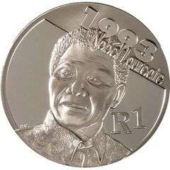*****2007 Nelson Mandela, Protea proof R1 Sterling Silver Coin@ CRAZY R1 START*****