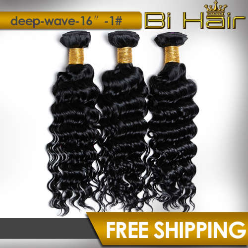 Brazilian Virgin Hair Deep wave 1 Bundles From 12 inch