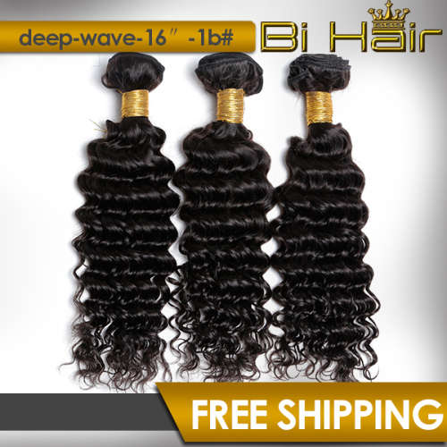 Brazilian Virgin Hair Deep wave 1 Bundles From 12 inch