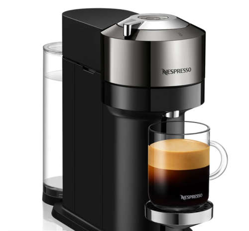 Nespresso Vertuo Next Coffee Machine + 12 capsules - Glossy Chrome (Brand New!)