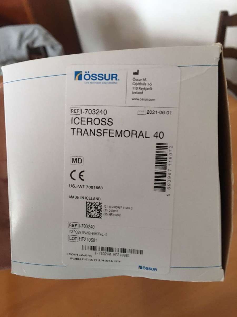 Left leg prosthesis with transfemoral sock