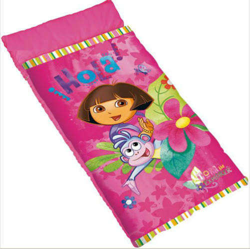 DISNEY PRINCESS TENT AND DORA SLEEPING BAG