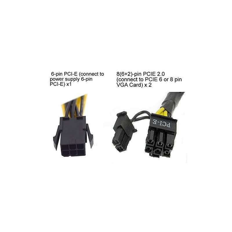 PCI Express Power Splitter Cable 6-pin to 2 x PCIe 8 (6+2) pin