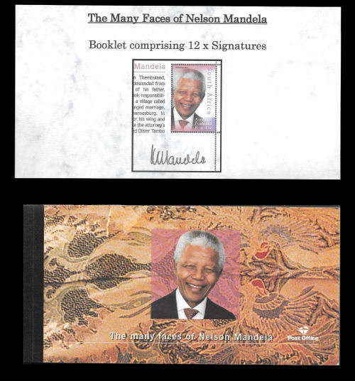 Many Faces Complete Booklet with MANDELA Auto-Pen Signature X 12, RARE !!!