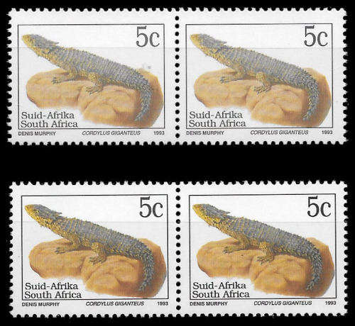 South Africa 5c Pair with Colour Variation