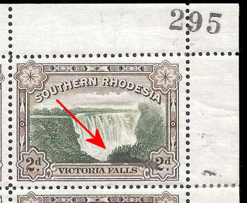 1932 2d VARIETY, INK BLOB, Unmounted mint sheet marginal block of 8, SACC 30