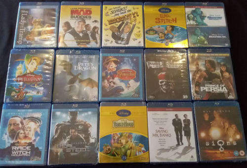 350 x Brand New, Still Sealed, Original, Blu Ray DVD Collection Incl 3D's