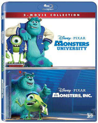 Monsters Inc and Monsters University 3D (2 Movie Collection) (Blu Ray) Brand New (Sealed)