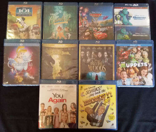 10 x Brand New, Still Sealed, Original, Blu Ray Collection Incl 3D's