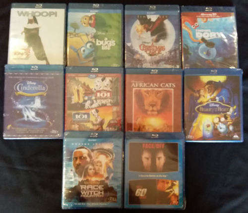 10 x Brand New, Still Sealed, Original, Blu Ray Collection Incl 3D's