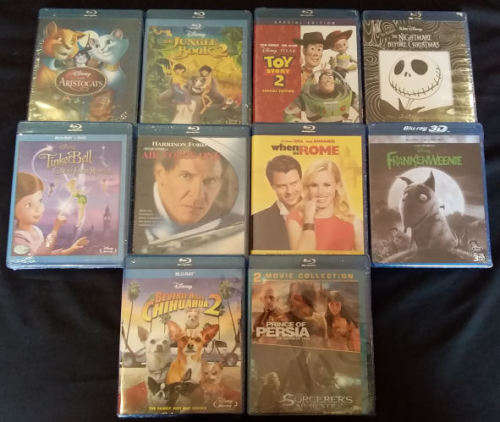 10 x Brand New, Still Sealed, Original, Blu Ray Collection Incl 3D's