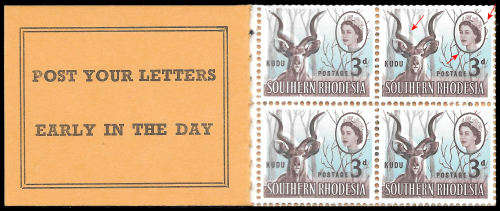 1964 Q.E.II Booklets, 1 x Broken Oval plus 1 x Broken Oval and Large Colour Shift, Rare pair