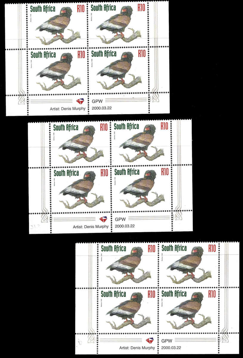 6th Def. Redrawn 3 x Controls R10 2000.03.22 De La Rue Paper