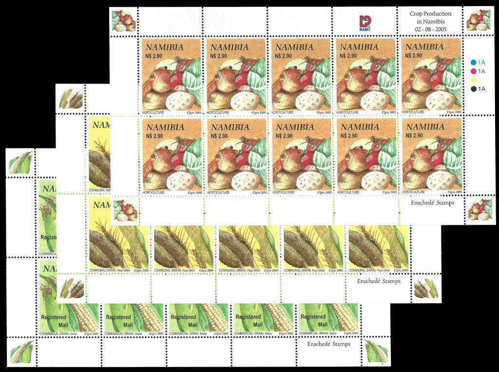 2005 Crop Production, set 3 Values in FULL SHEETS, Scarce, SACC 504/506