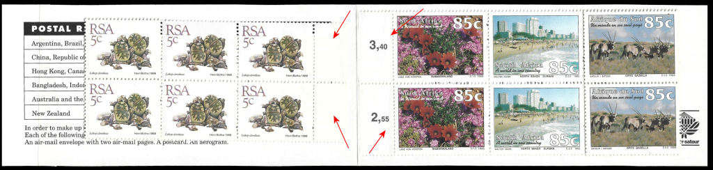 1993 Tourism Hotel Booklet, Overseas Postcard Rate, 5th Def 5c Right Margin, See Pics