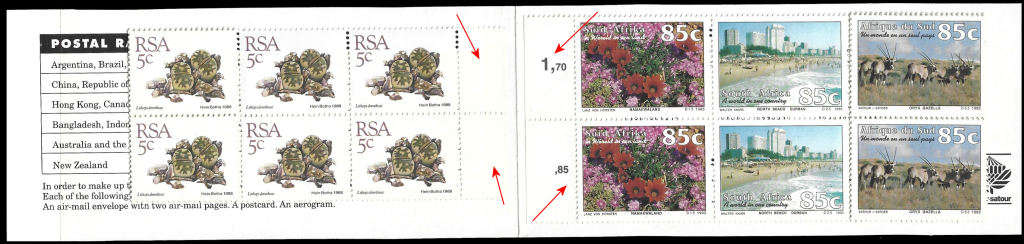 1993 Tourism Hotel Booklet, Overseas Postcard Rate, 5th Def 5c Right Margin, See Pics