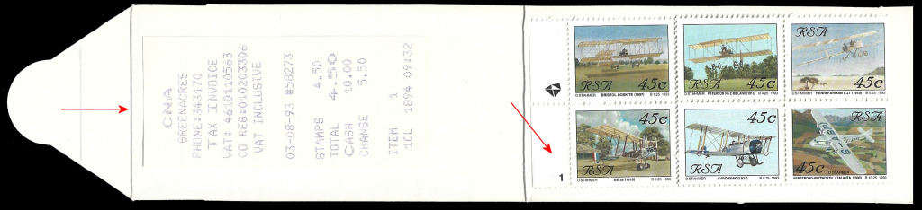 1993 Aviation Booklet with CNA Receipt on Inside, Rare !
