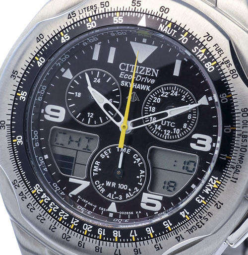 Citizen Promaster SKYHAWK EcoDrive Flight Worldtime Alarm Chronograph! 4 Year Power Reserve!
