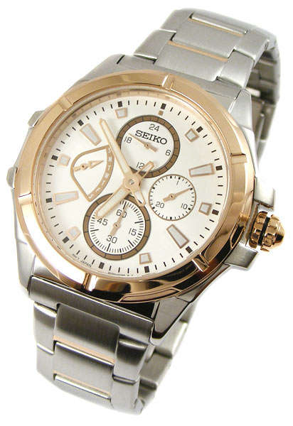 New Range Seiko Lord Rose Gold Flyback Calendar Quartz