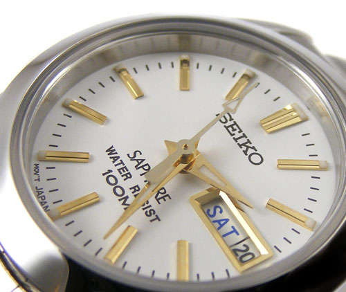 SEIKO Ladies Two Toned Sapphire Glass 100m Water Resitant Date