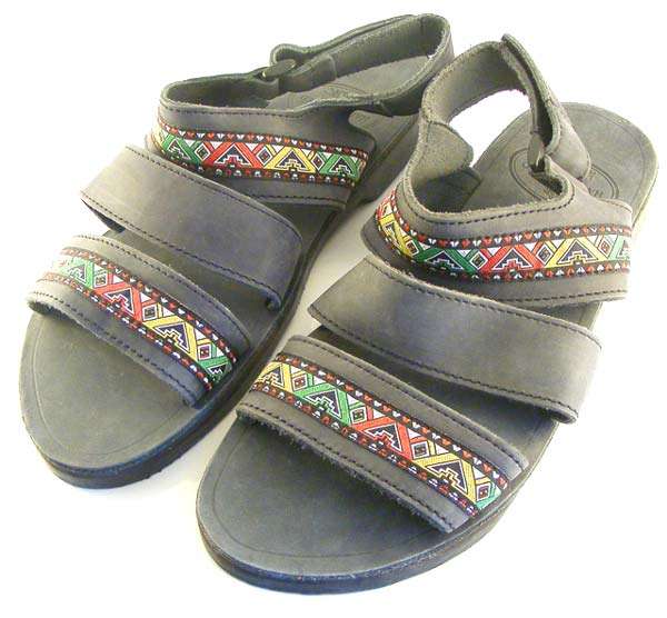New LEDERHANDLER handmade JABULANI leather sandals! size11