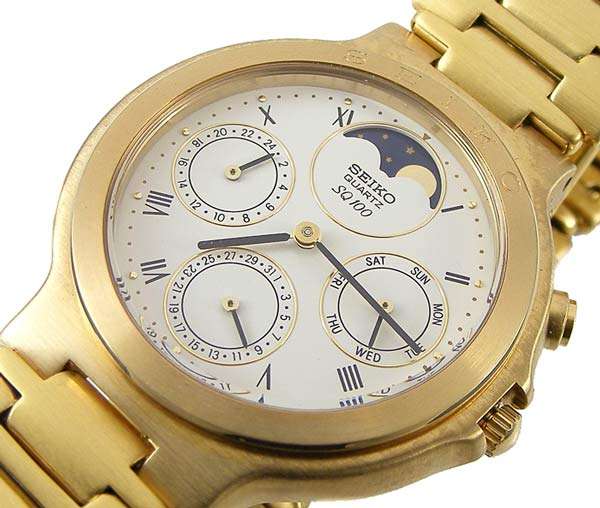 RARE SEIKO PRESAGE MoonPhase DualTime SQ100! R1 no Reserve!