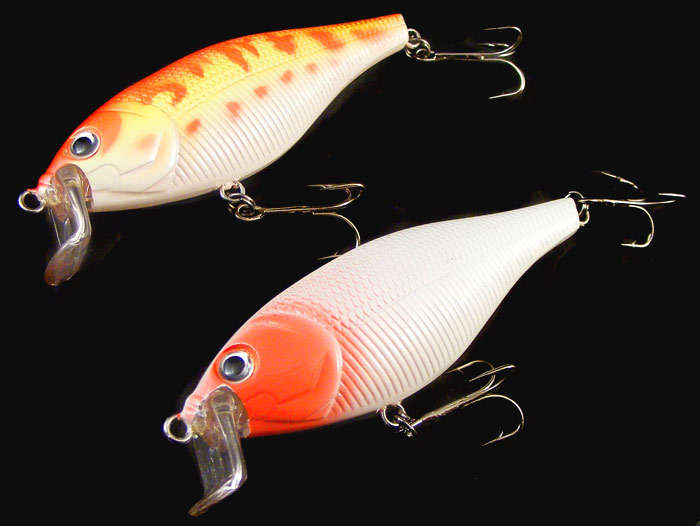 Lot of 2 Diving Fat Minnow Lures! Bubble trail /Rattles!